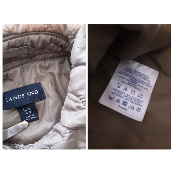 Lands' End Lightweight Mid Length Quiltted Coat Women Size Small Side Pockets - Picture 11 of 12